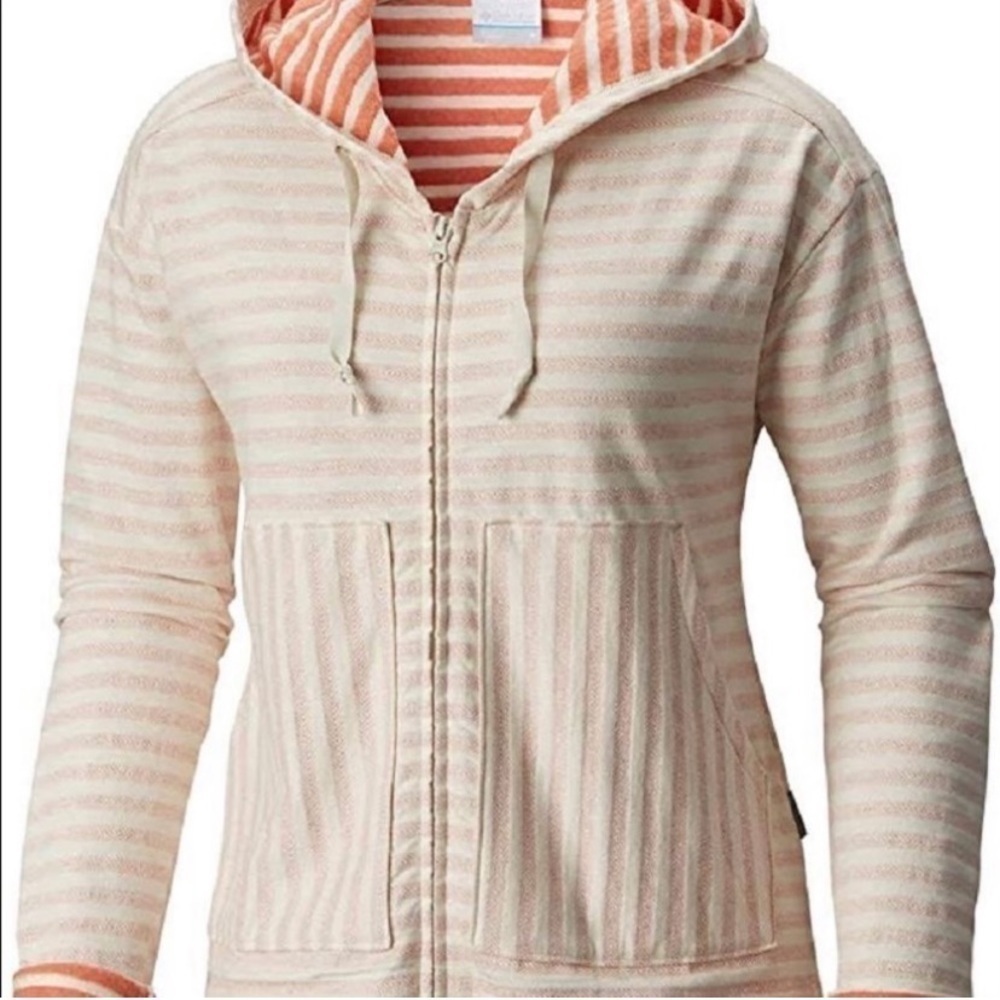 New with tags Columbia Melody Spring Salmon Hooded Full  Zip Sweatshirt small